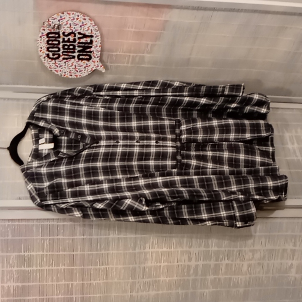 BP Flannel Plaid Tunic - Large